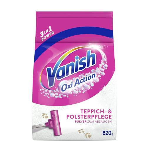 Vanish Oxi Action Polster- und Teppichreiniger Pulver – 1 x 820 g - Großflächen Reinigungsmittel...