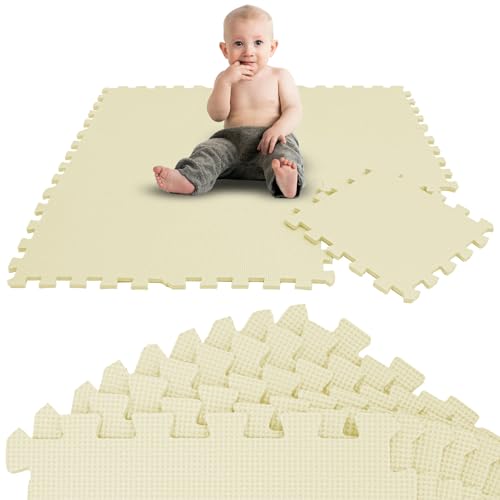 LittleTom 9 Teile Spielmatte Baby Puzzlematte ab Null - 30x30 Krabbelmatte Baby - Spielmatte Kinder...