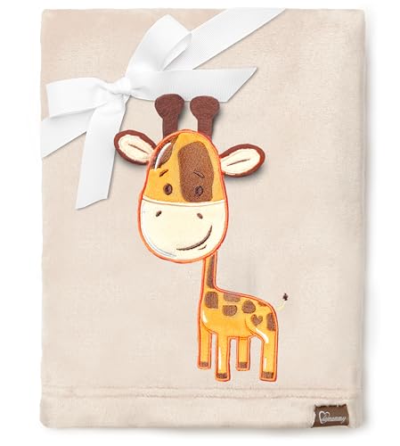 Be Mammy Warme Kuscheldecke Babydecke Blanket Baby Geschenk BE20-168 (Beige - Giraffen)