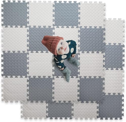 Gutsbox 18Pcs Puzzlematte Baby Kinderspielteppich Spielmatte Schaumstoffmatte Kinderteppich...