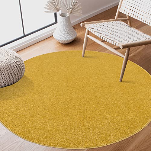 SANAT Kurzflor Teppich Wohnzimmer - Uni Modern Teppiche fürs Schlafzimmer, Arbeitszimmer, Büro,...